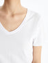 LC Waikiki V Neck Straight Short Sleeve Women T-Shirt